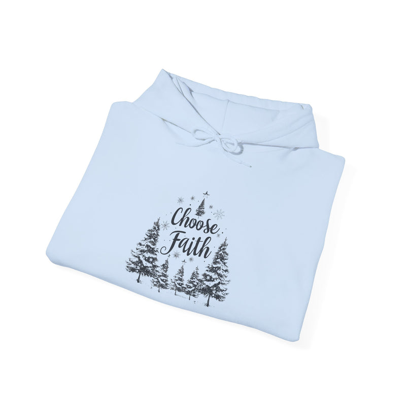 Choose Faith Unisex Heavy Blend Hoodie - Cozy Winter Apparel for Holidays