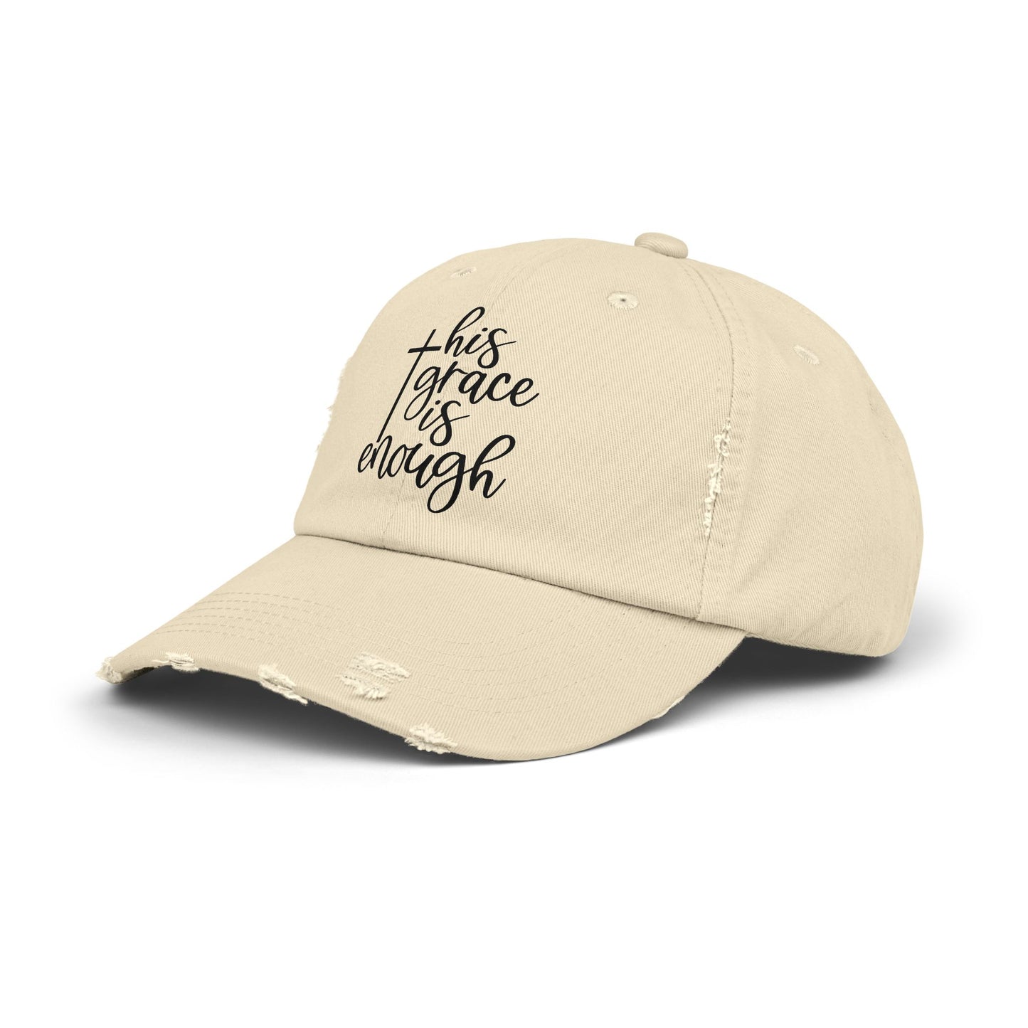 Distressed Cap - 'This Grace is Enough' Inspirational Hat