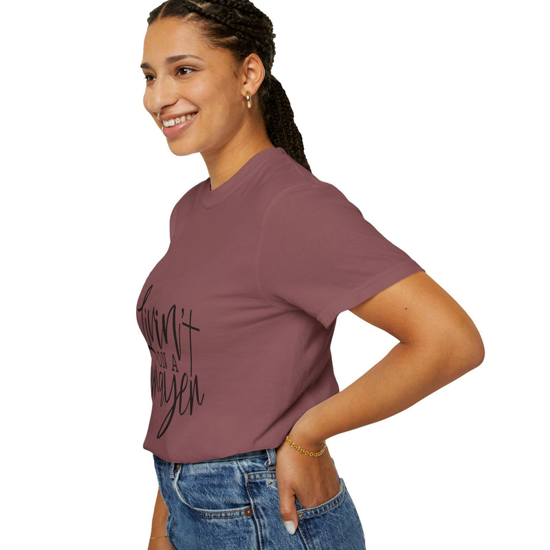 Livin' on a Prayer Unisex Garment-Dyed T-Shirt - Comfortable Casual Tee for Music Lovers