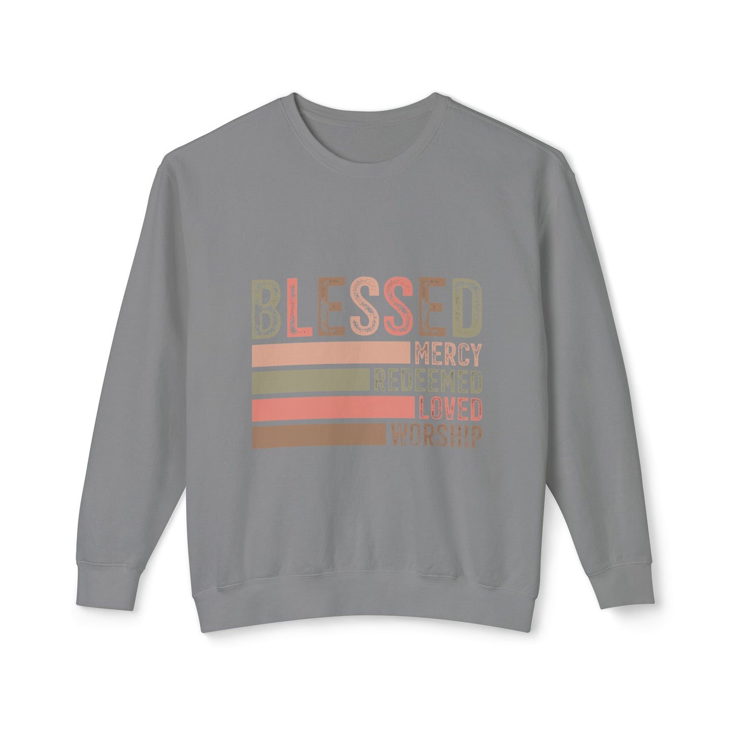 Blessed Crewneck Sweatshirt - Unisex Lightweight Casual Wear with Faith-Inspired Design