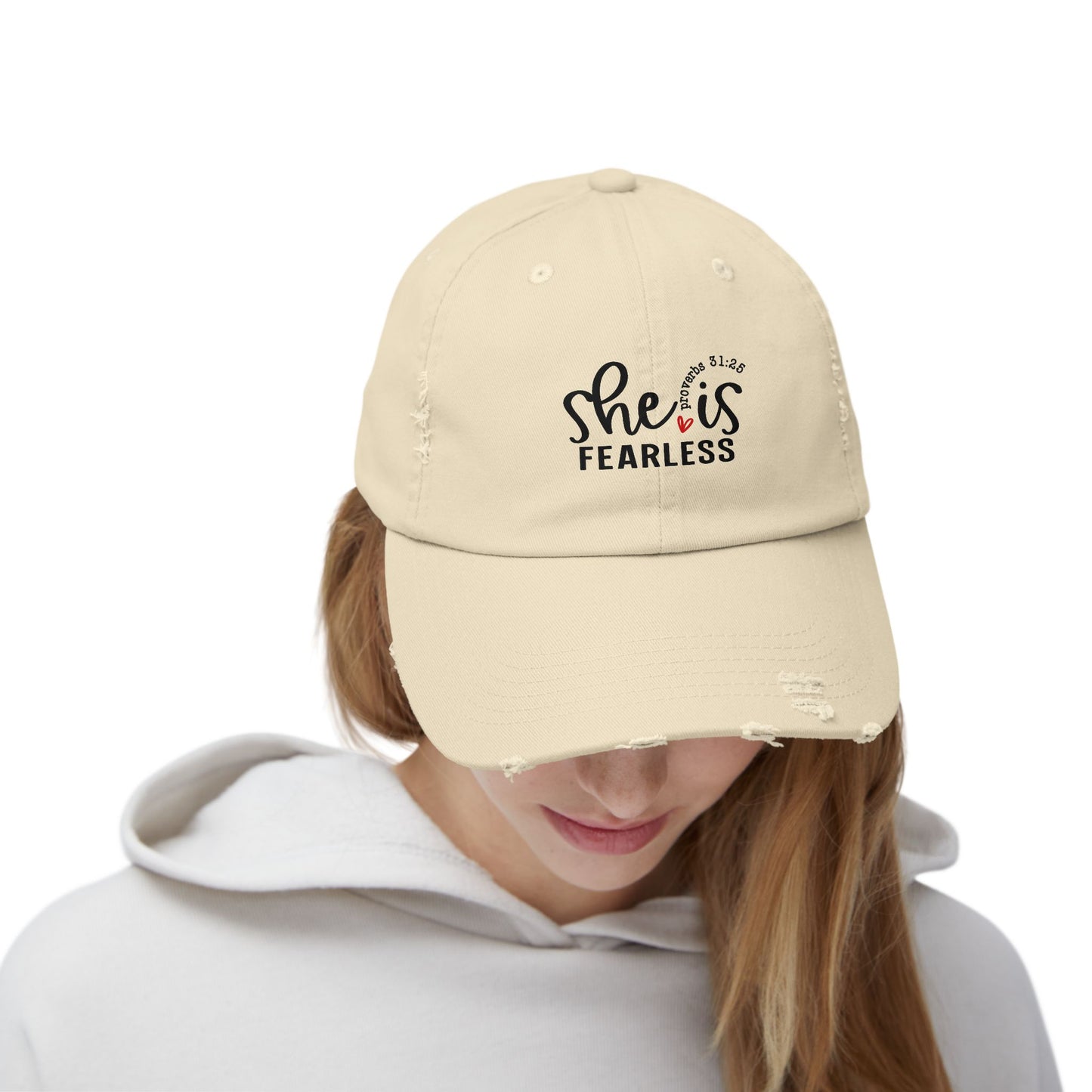 Cap with Fearless Biblical Scripture Design