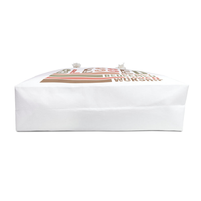 Blessed Weekender Bag – Inspirational Travel Tote with Mercy, Redeemed, Loved, Worship Motif