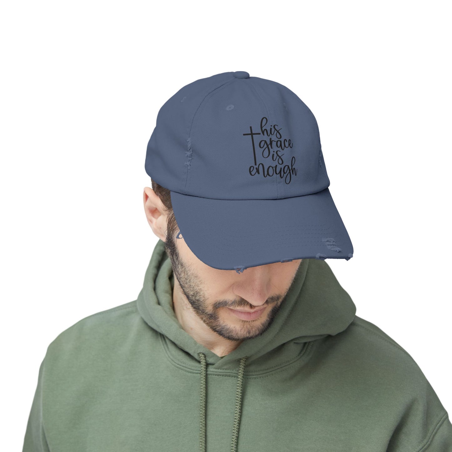 Distressed Cap - 'This Grace is Enough' Inspirational Hat