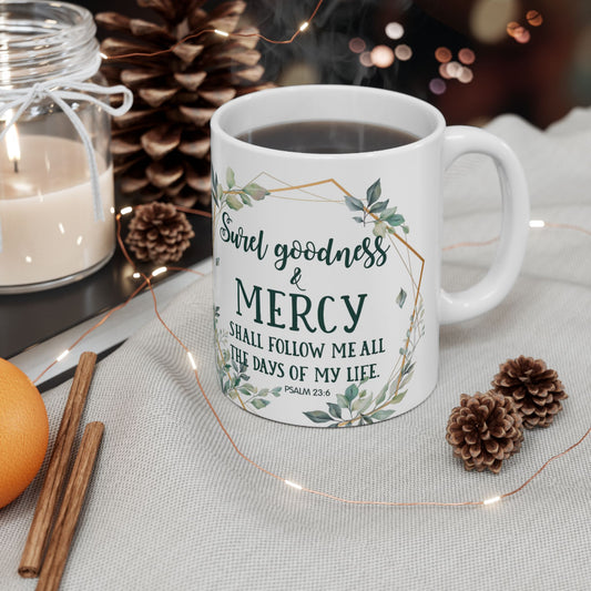 Ceramic Mug - God’s Mercy Design, Perfect for Home & Gifts