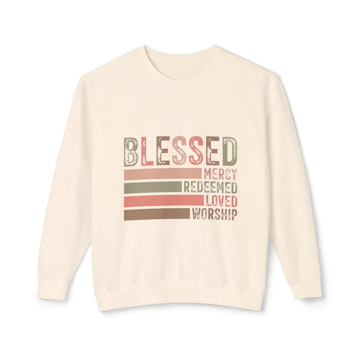 Blessed Crewneck Sweatshirt - Unisex Lightweight Casual Wear with Faith-Inspired Design