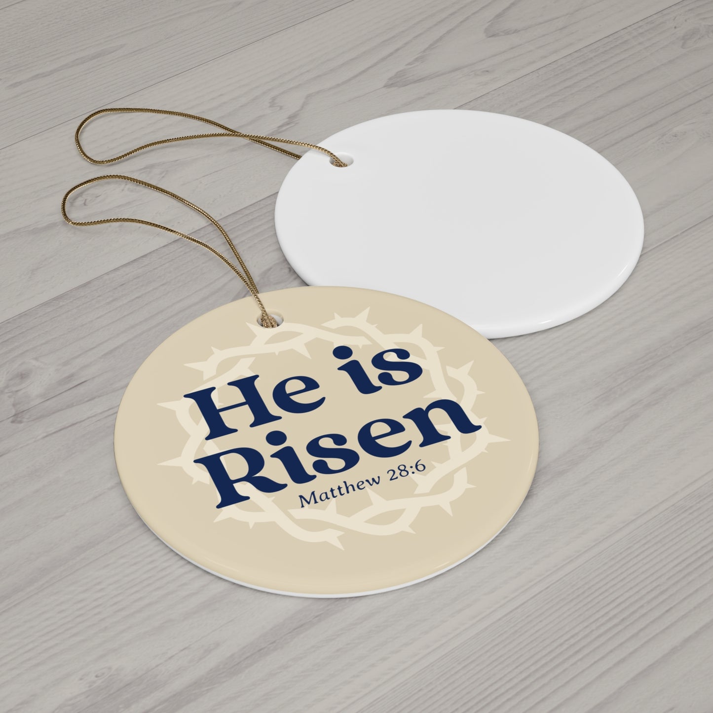 'He is Risen' ornament