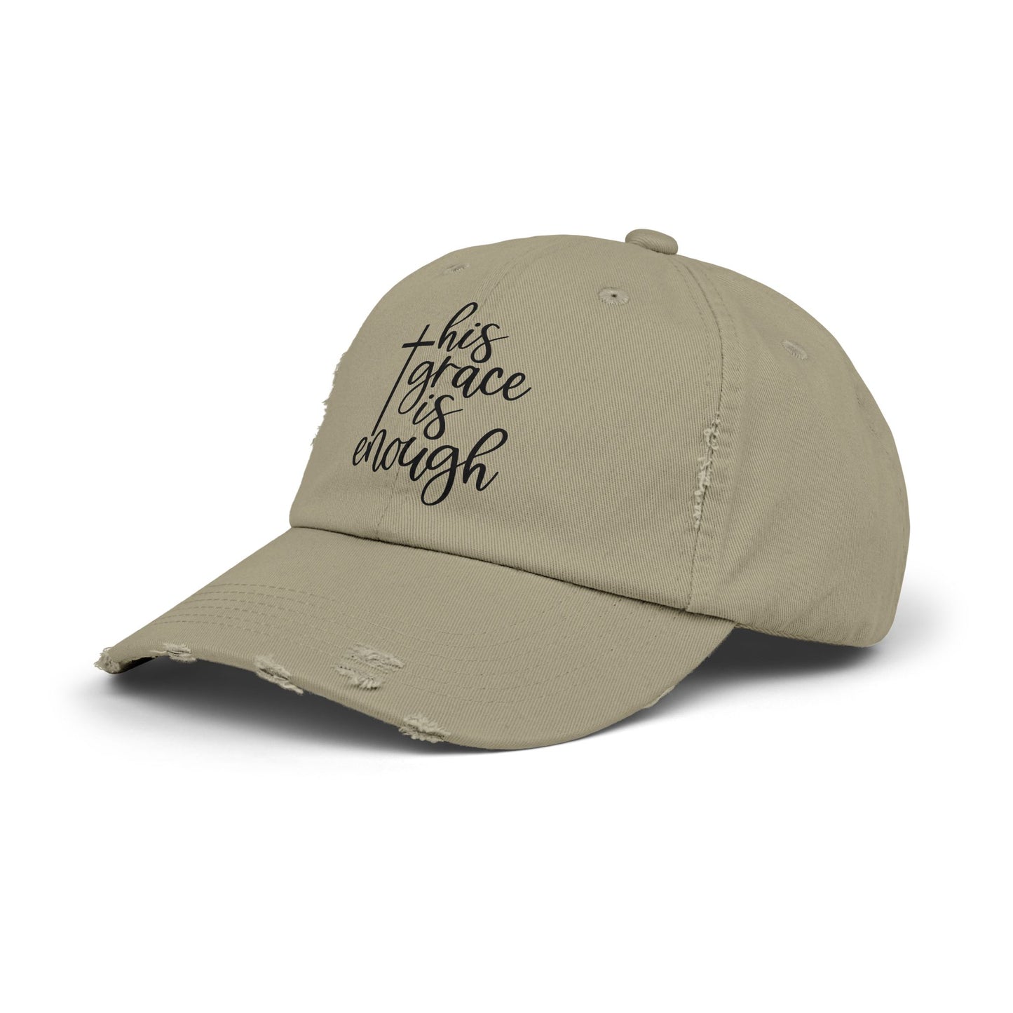 Distressed Cap - 'This Grace is Enough' Inspirational Hat