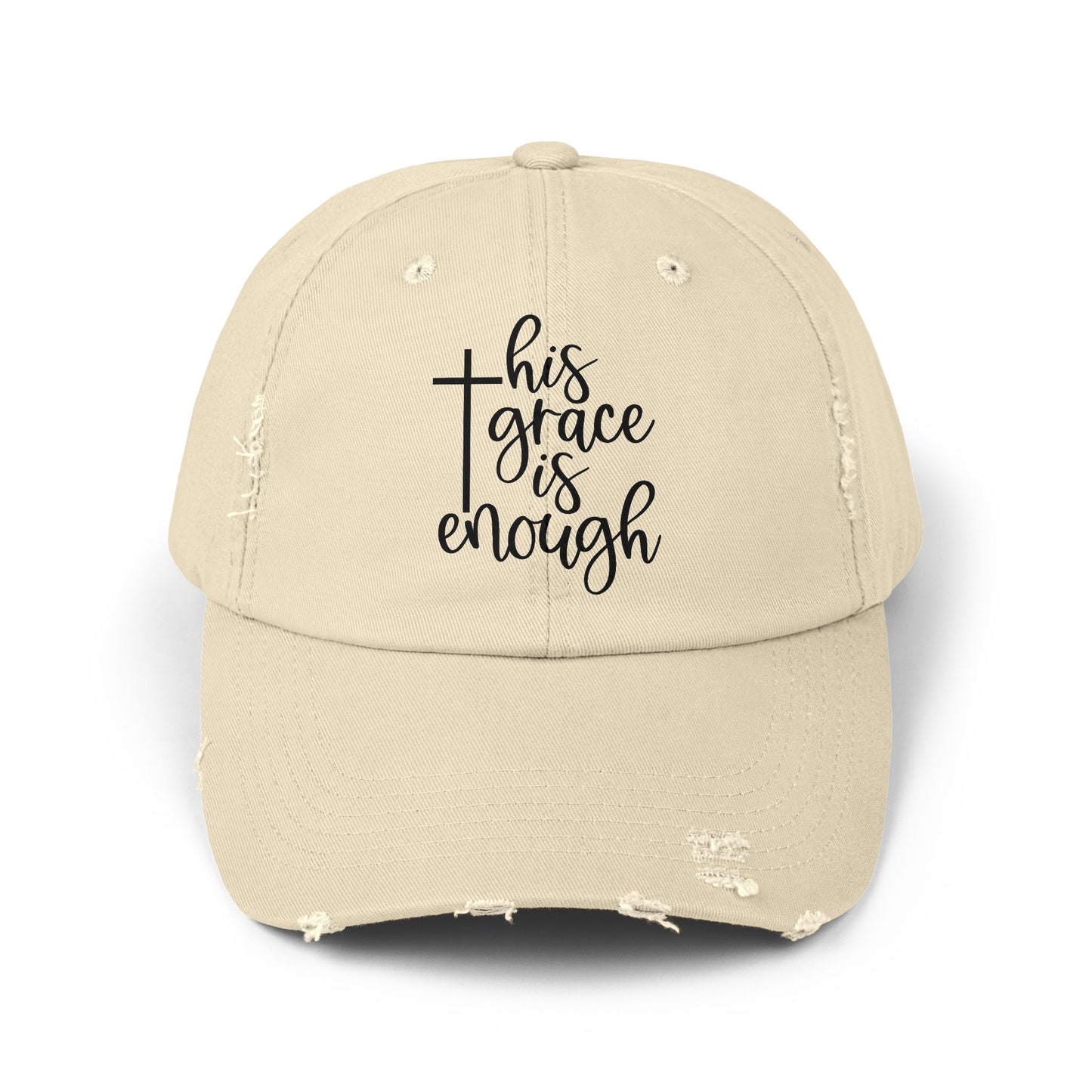 Distressed Cap - 'This Grace is Enough' Inspirational Hat