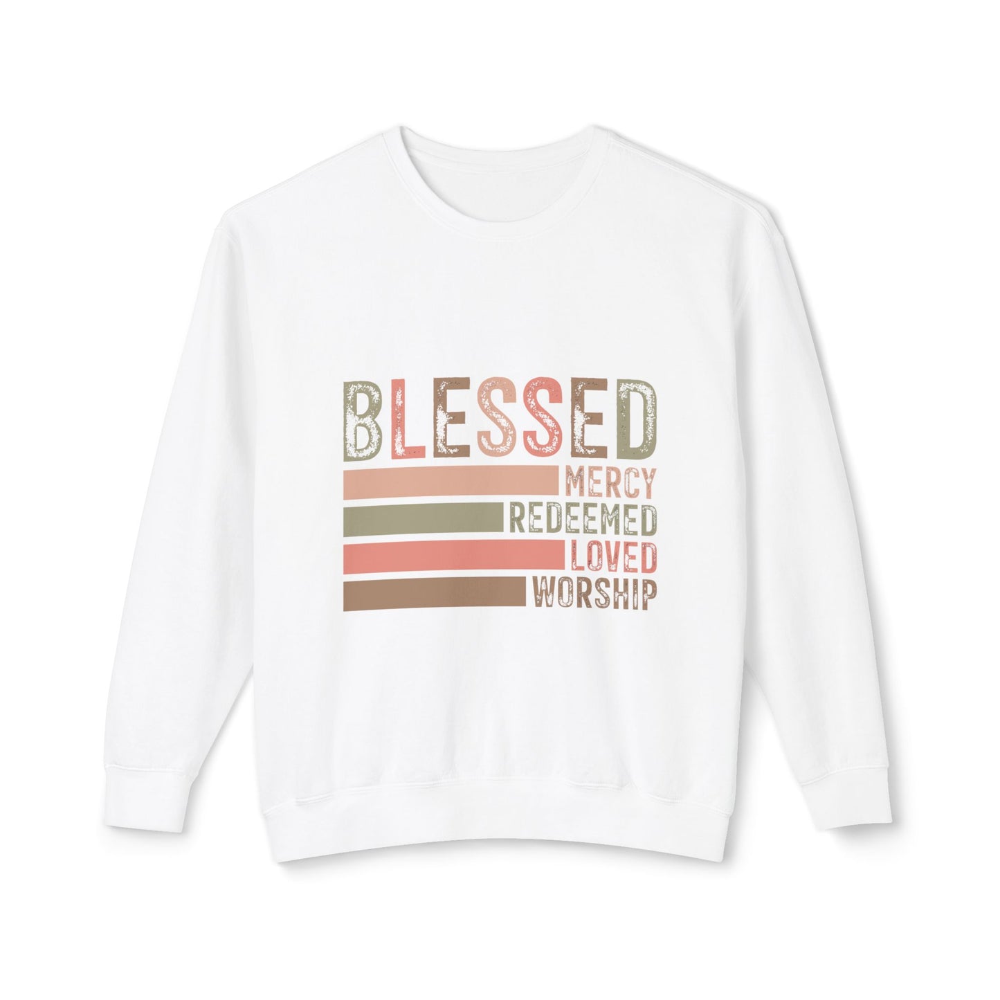 Blessed Crewneck Sweatshirt - Unisex Lightweight Casual Wear with Faith-Inspired Design