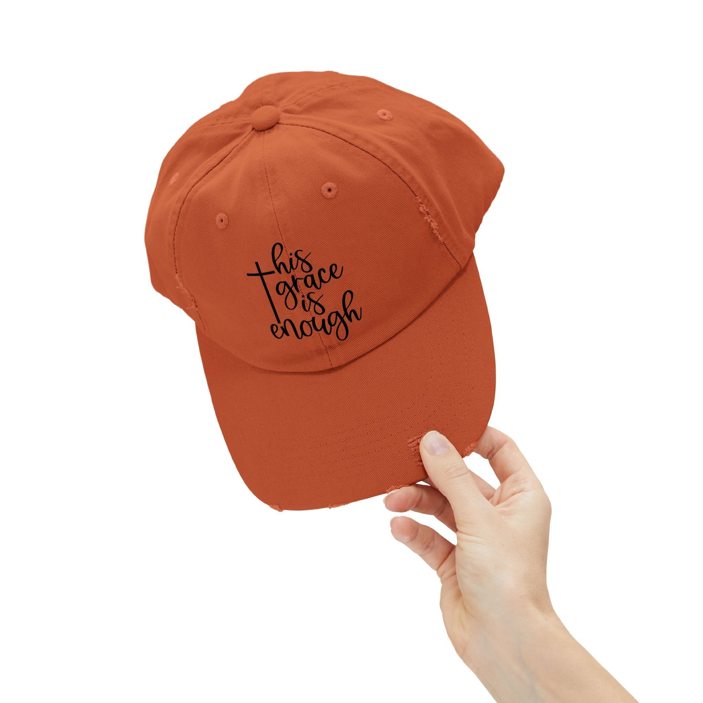 Distressed Cap - 'This Grace is Enough' Inspirational Hat