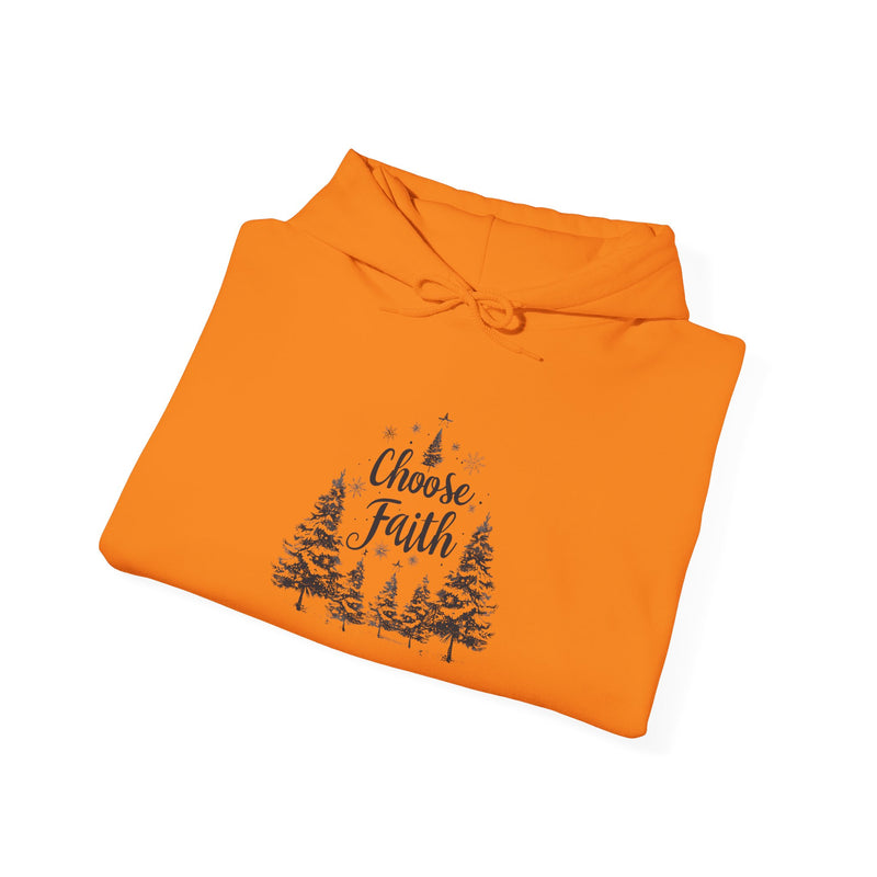 Choose Faith Unisex Heavy Blend Hoodie - Cozy Winter Apparel for Holidays