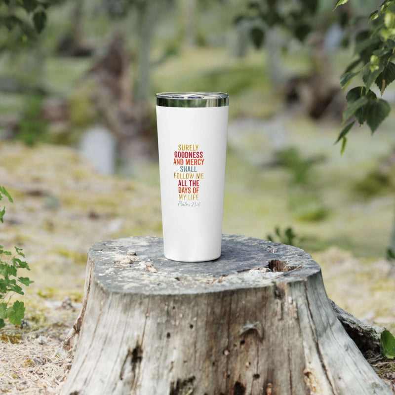 Faith-Inspired Copper Insulated Tumbler - Psalm 23:6 - 22oz