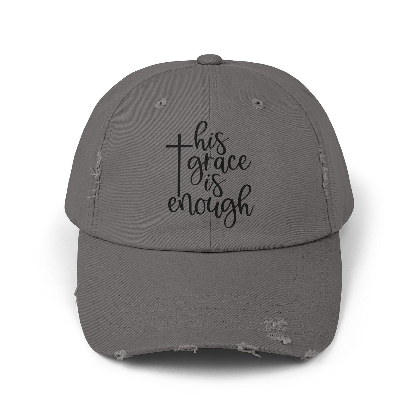 Distressed Cap - 'This Grace is Enough' Inspirational Hat