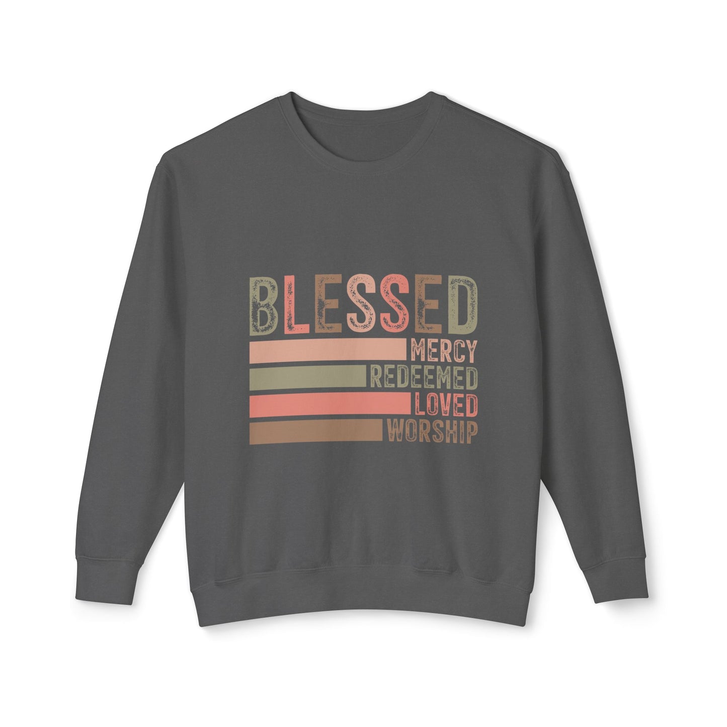 Blessed Crewneck Sweatshirt - Unisex Lightweight Casual Wear with Faith-Inspired Design