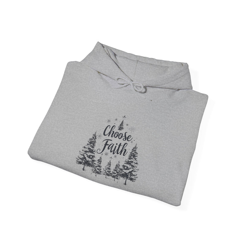 Choose Faith Unisex Heavy Blend Hoodie - Cozy Winter Apparel for Holidays