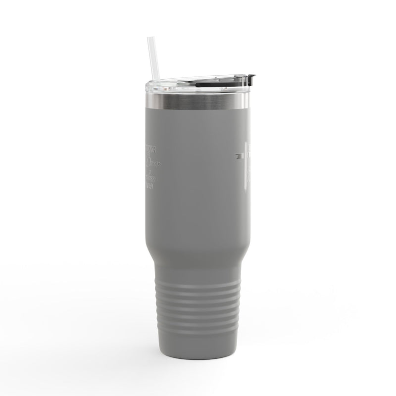 Inspirational Insulated Travel Mug 40oz - Be Strong Brave Fearless Motivation