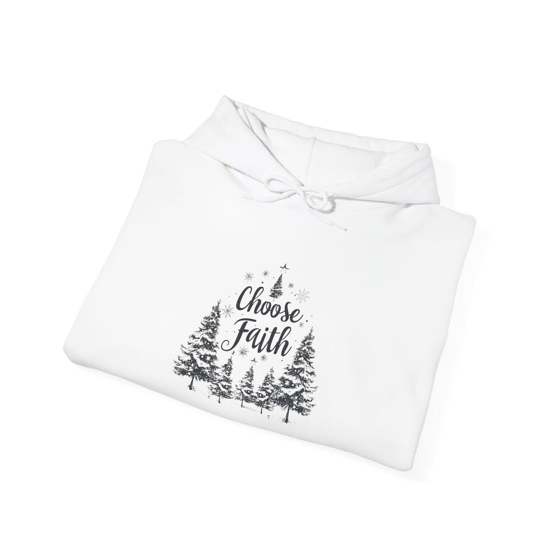 Choose Faith Unisex Heavy Blend Hoodie - Cozy Winter Apparel for Holidays