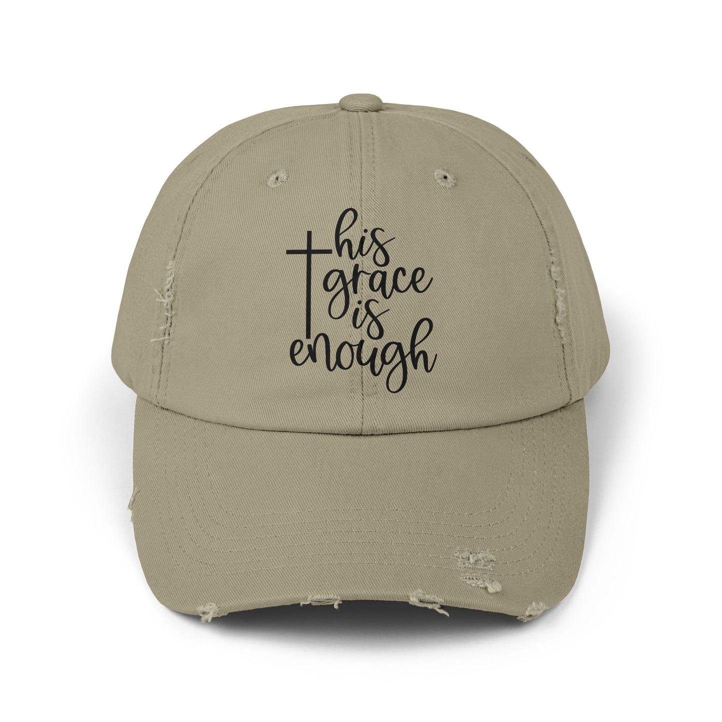 Distressed Cap - 'This Grace is Enough' Inspirational Hat