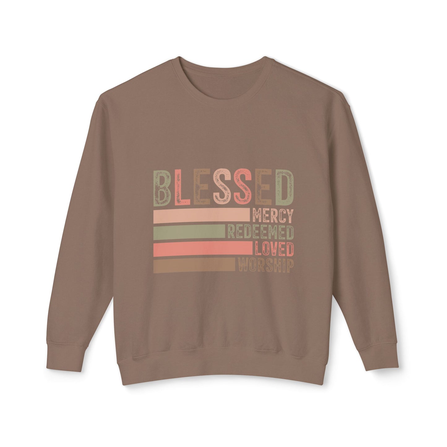 Blessed Crewneck Sweatshirt - Unisex Lightweight Casual Wear with Faith-Inspired Design