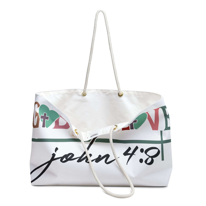 Weekender Bag - 'God is Love' Inspirational Design for Travel & Everyday Use