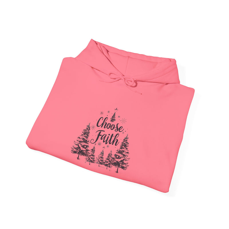 Choose Faith Unisex Heavy Blend Hoodie - Cozy Winter Apparel for Holidays