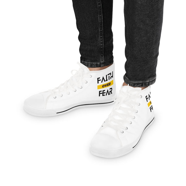 Men's High Top Sneakers - Stylish Faith Gear for Everyday Wear