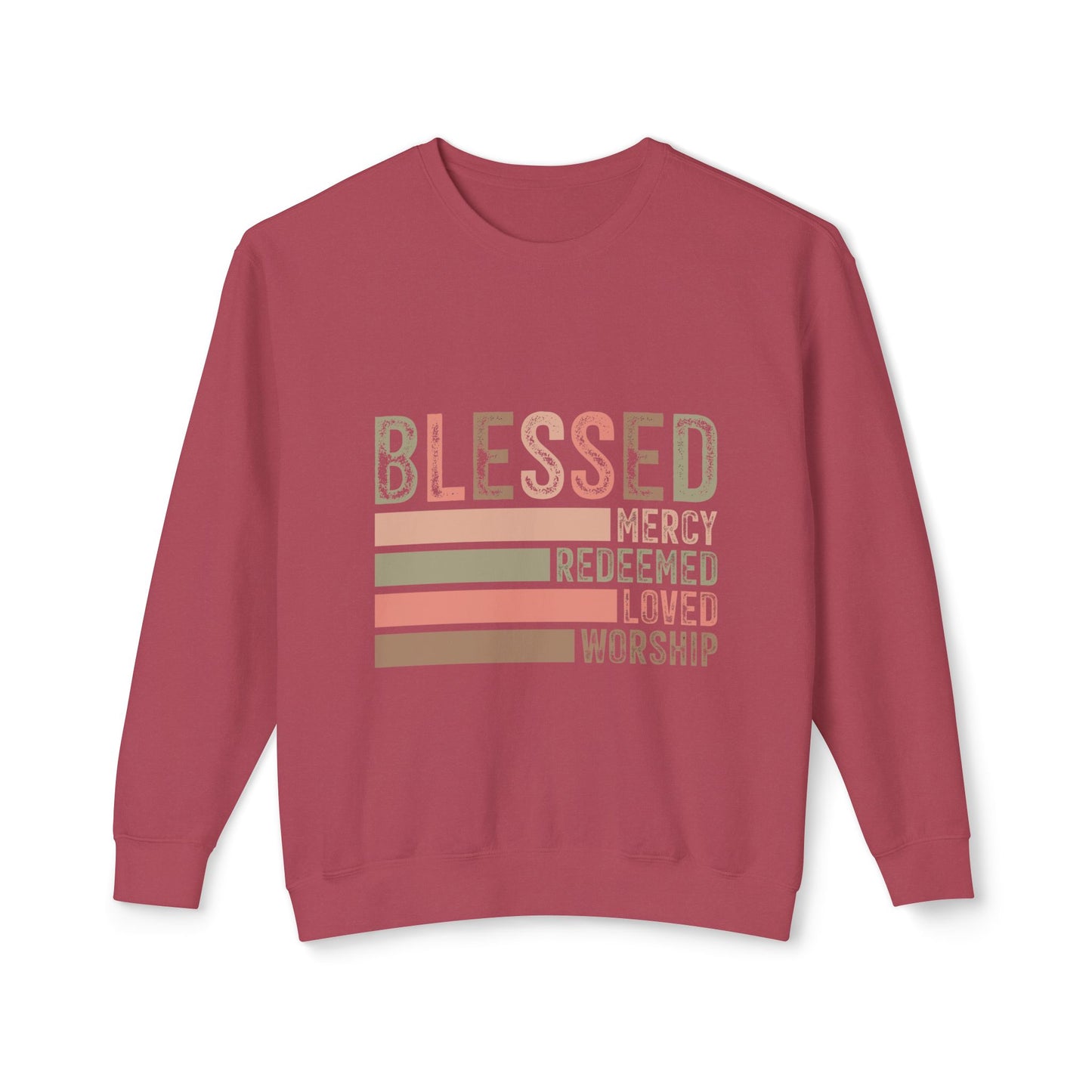 Blessed Crewneck Sweatshirt - Unisex Lightweight Casual Wear with Faith-Inspired Design